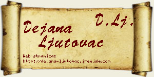 Dejana Ljutovac vizit kartica